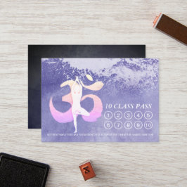 YOGAクラスパスメディテーションポーズオムサイン ロイヤリティカード