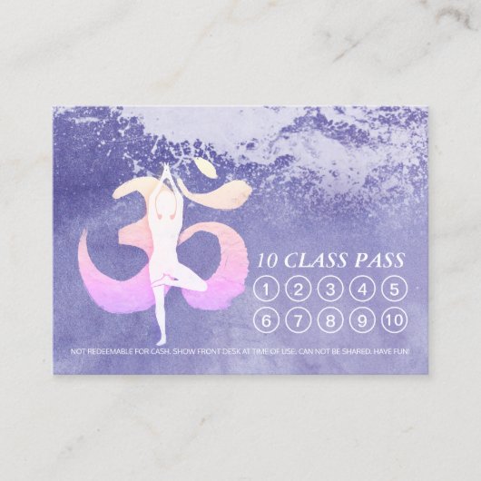 YOGAクラスパスメディテーションポーズオムサイン ロイヤリティカード (正面)