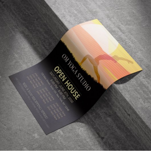 YOGAスタジオオープンハウスサンセットムーンサルテイションポーズ チラシ