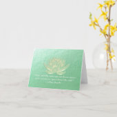 YOGAスタジオメディテーションインストラクター引用文金ゴールドロータス カード (黄色い花)
