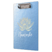 YOGAスタジオメディテーション霊気インストラクター金ゴールドロータス クリップボード (左)