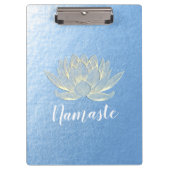 YOGAスタジオメディテーション霊気インストラクター金ゴールドロータス クリップボード (正面)