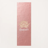 YOGAスタジオメディテーション霊気インストラクター金ゴールドロータス ヨガマット (正面)