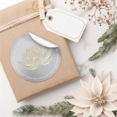 YOGAスタジオメディテーション霊気インストラクター金ゴールドロータス ラウンドシール