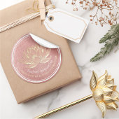 YOGAスタジオメディテーション霊気インストラクター金ゴールドロータス ラウンドシール