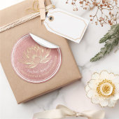 YOGAスタジオメディテーション霊気インストラクター金ゴールドロータス ラウンドシール