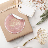 YOGAスタジオメディテーション霊気インストラクター金ゴールドロータス ラウンドシール