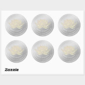 YOGAスタジオメディテーション霊気インストラクター金ゴールドロータス ラウンドシール (シート)