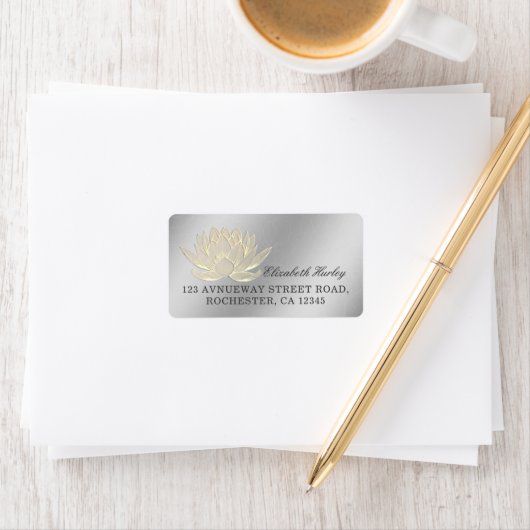 YOGAスタジオメディテーション霊気インストラクター金ゴールドロータス ラベル (インサイチュ)