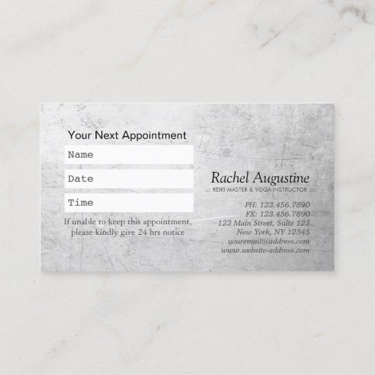 YOGAスタジオメディテーション霊気インストラクター金ゴールドロータス 予約カード (裏面)