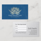 YOGAスタジオメディテーション霊気インストラクター金ゴールドロータス 予約カード (正面/裏面)