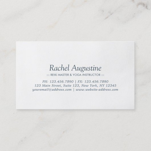 YOGAスタジオロイヤリティパンチ瞑想ポーズZENサイン ロイヤリティカード (裏面)