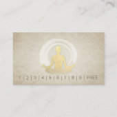 YOGAスタジオロイヤリティパンチ瞑想ポーズZENサイン ロイヤリティカード (正面)