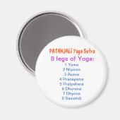 YOGAチェックリスト: PATANJALI TEXRAの8つのステップ マグネット (正面/裏面)