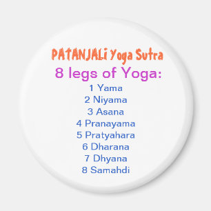 YOGAチェックリスト： PATANJALI TEXRAの8つのステップ マグネット