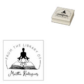 YogaナマステLotus Book From The Library Of ラバースタンプ (押印)