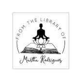 YogaナマステLotus Book From The Library Of ラバースタンプ (インプリント)