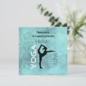 Yogaパーティーとロータスのポーズ 招待状 (スタンド正面)