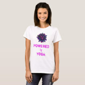 *~* YOGAピンクパープルクリスタルスフィア女性白 Tシャツ (正面フル)