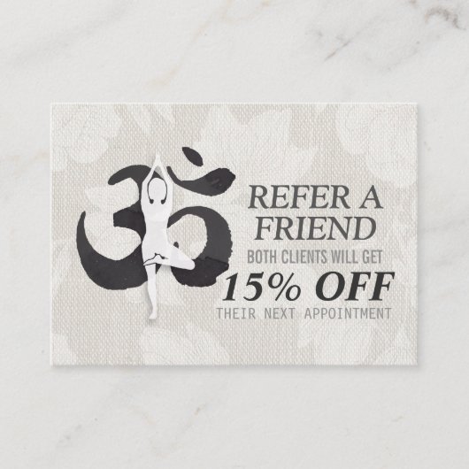 YOGAポーズOMサイン瞑想インストラクター紹介 紹介カード (正面)