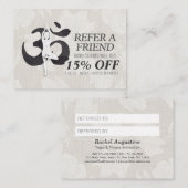 YOGAポーズOMサイン瞑想インストラクター紹介 紹介カード (正面/裏面)