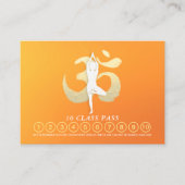 YOGAポーズOMシンボルクラスパスロイヤリティアポイントメント 予約カード (正面)