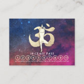 YOGAポーズOMシンボルクラスパスロイヤリティアポイントメント 予約カード (正面)