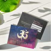 YOGAポーズOMシンボルクラスパスロイヤリティアポイントメント 予約カード