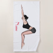 YogaポーズThunder_Cove ビーチタオル (正面)