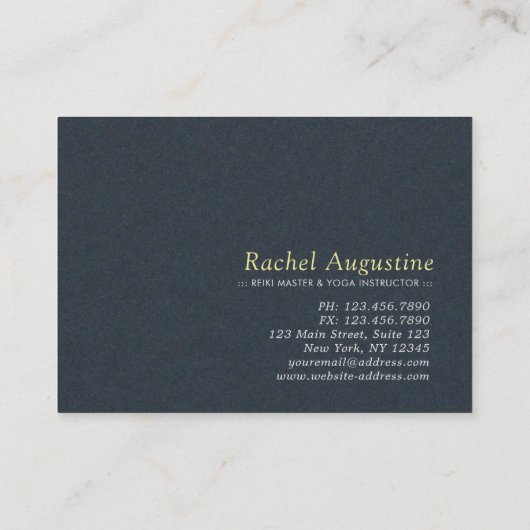 YOGA割引クーポンロイヤリティ水色ティール(緑がかった色)ツリー 割引カード (裏面)