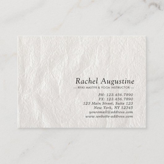 YOGA割引クーポンロイヤリティ水色ティール(緑がかった色)ツリー 割引カード (裏面)