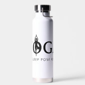 YOGA睡眠食べポーズ繰り返し水おもしろい瓶 ウォーターボトル (左面)