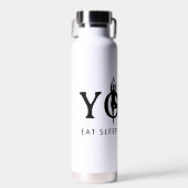 YOGA睡眠食べポーズ繰り返し水おもしろい瓶 ウォーターボトル (正面)