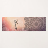 YOGA瞑想インストラクターマンダラフローラダマスク ヨガマット (正面(横))