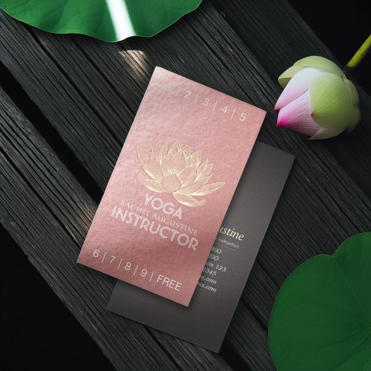 YOGA瞑想インストラクターロイヤリティパンチロータス ロイヤリティカード