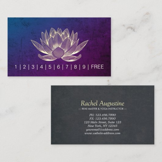 YOGA瞑想インストラクターロイヤリティパンチロータス ロイヤリティカード (正面/裏面)