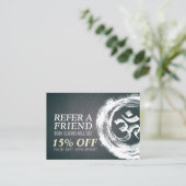 YOGA瞑想インストラクター紹介OM禅記号 紹介カード (スタンド正面)