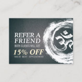 YOGA瞑想インストラクター紹介OM禅記号 紹介カード (正面)