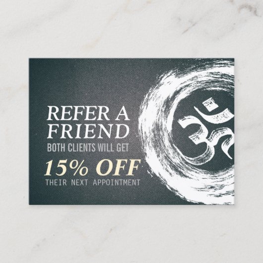 YOGA瞑想インストラクター紹介OM禅記号 紹介カード (正面)