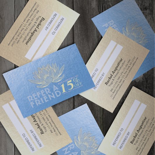 YOGA瞑想インストラクター金ゴールドロータス紹介 紹介カード