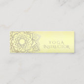 YOGA瞑想エレガントインストラクターマンダラフローラ スキニー名刺 (正面)