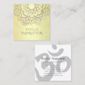 YOGA瞑想エレガントインストラクターマンダラフローラ スクエア名刺 (正面/裏面)