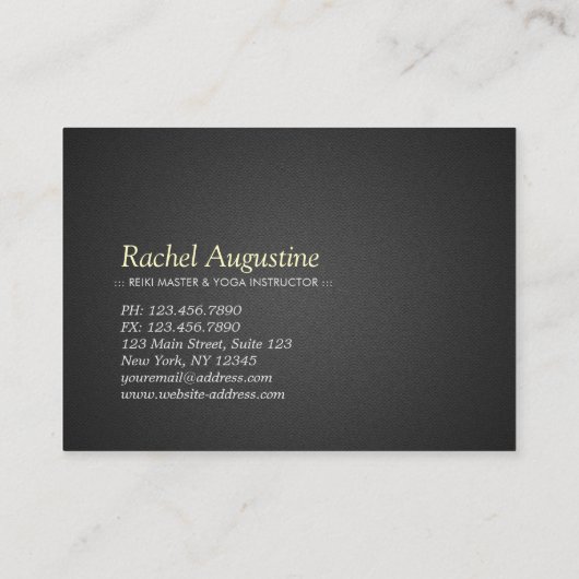 YOGA瞑想スタジオギフト証明書金ゴールドロータス 割引カード (裏面)