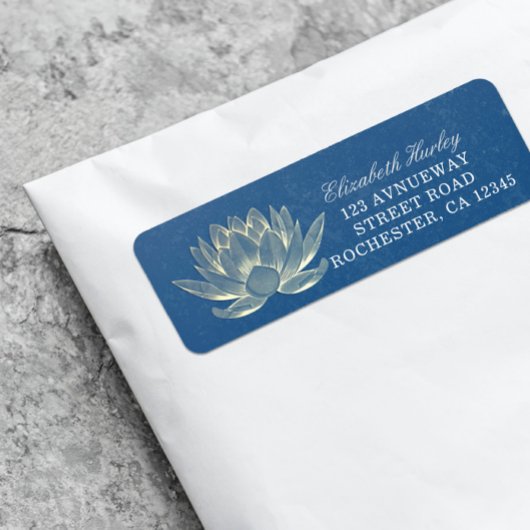 YOGA瞑想霊気インストラクターブルー&金ゴールドロータス ラベル