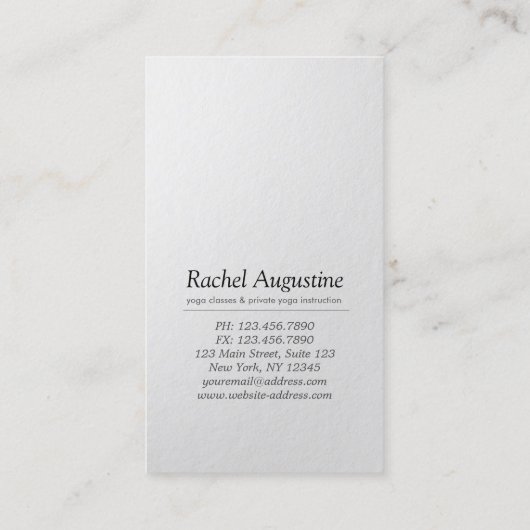 YOGA瞑想霊気インストラクターブルー&金ゴールドロータス 名刺 (裏面)