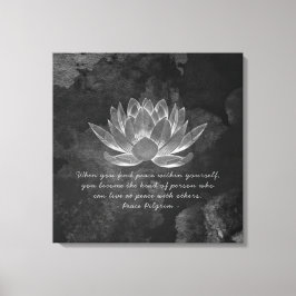 YOGA瞑想霊気インストラクター引用文シックロータス キャンバスプリント