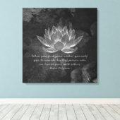 YOGA瞑想霊気インストラクター引用文シックロータス キャンバスプリント (インサイチュ (ウッドフロア))