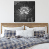 YOGA瞑想霊気インストラクター引用文シックロータス キャンバスプリント (インサイチュ (寝室))