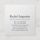 YOGA瞑想霊気インストラクター白黒ロータス スクエア名刺 (裏面)