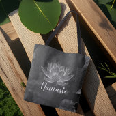 YOGA瞑想霊気インストラクター白黒ロータス トートバッグ